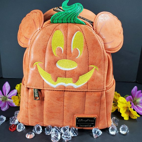 Loungefly Handbags - Disney Loungefly Orange Pumpkin Backpack